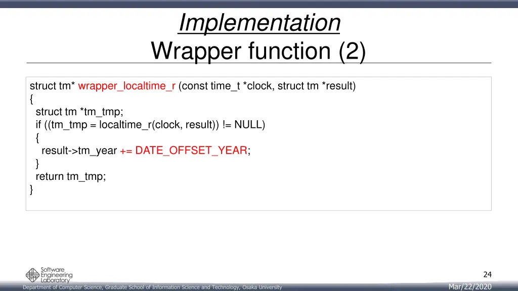 implementation wrapper function 2