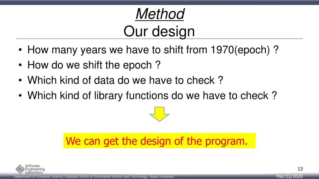 method our design