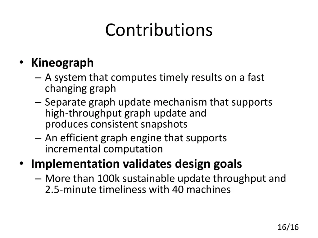 contributions