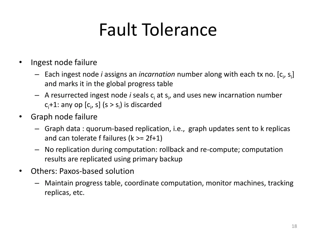 fault tolerance