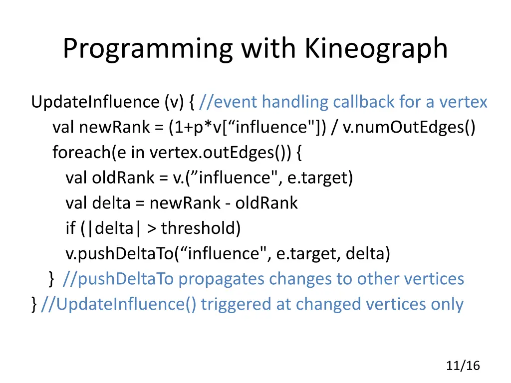 programming with kineograph