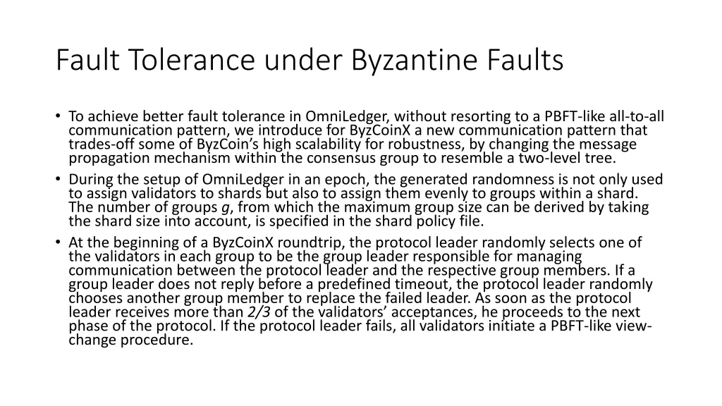 fault tolerance under byzantine faults