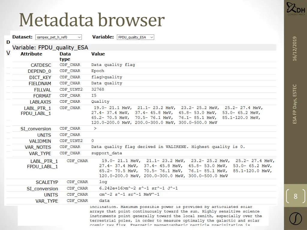 metadata browser