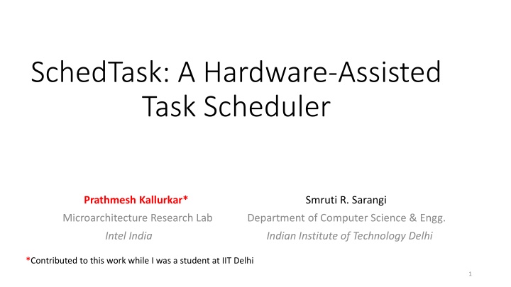 schedtask a hardware assisted task scheduler