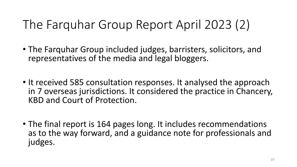 the farquhar group report april 2023 2