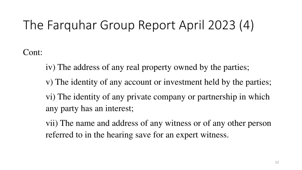 the farquhar group report april 2023 4