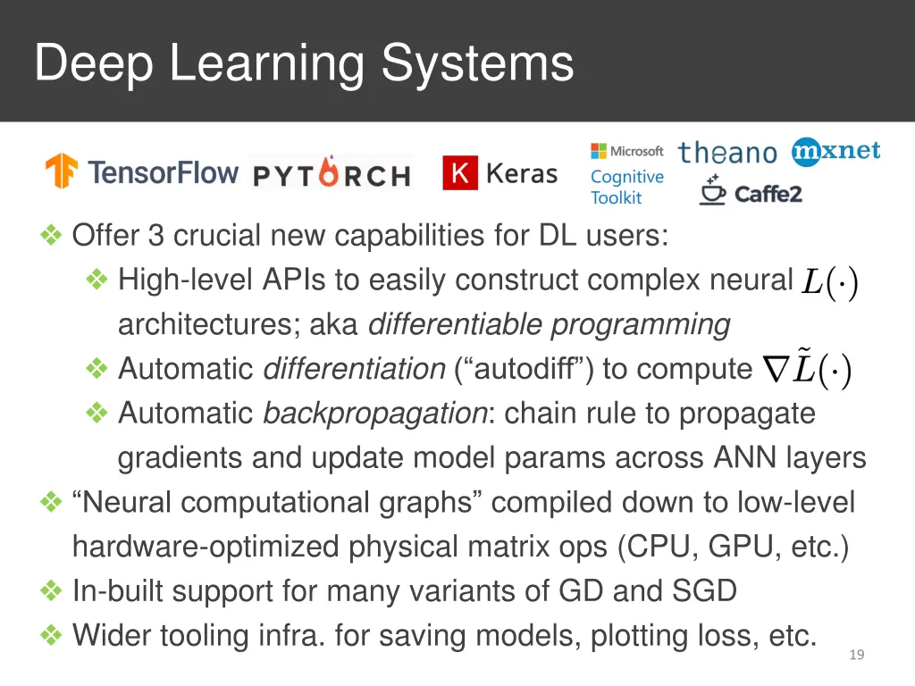 deep learning systems