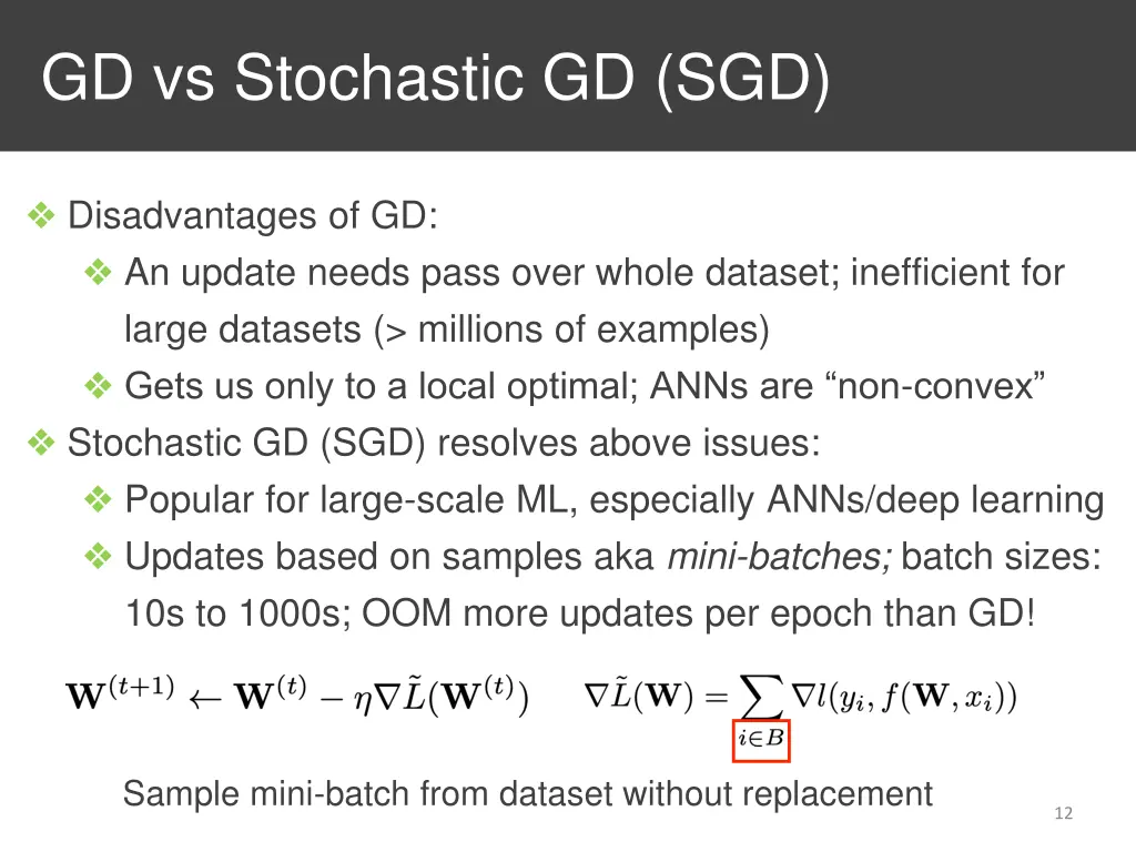 gd vs stochastic gd sgd