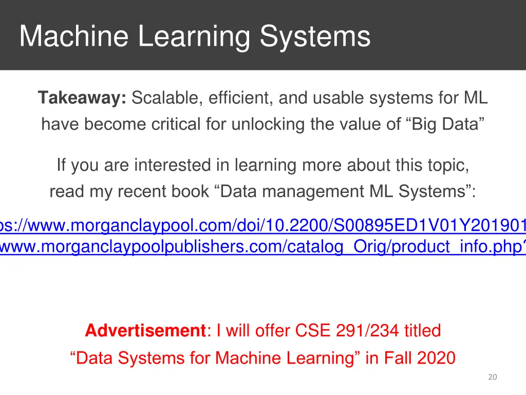 machine learning systems