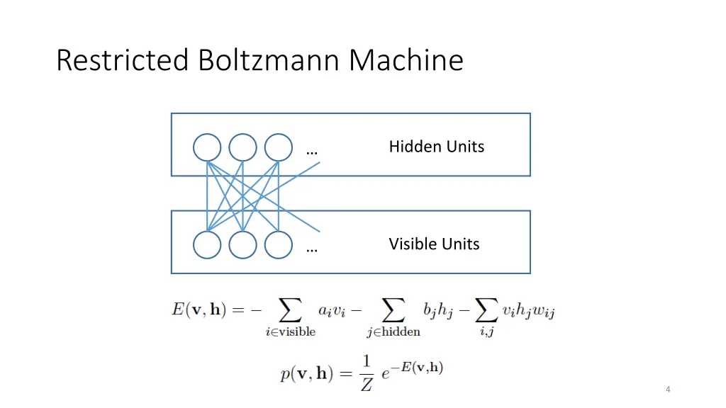 restricted boltzmann machine