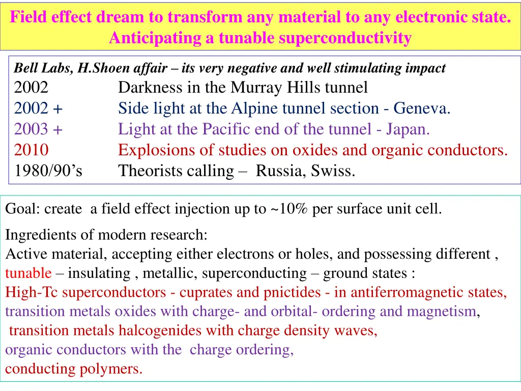 field effect dream to transform any material