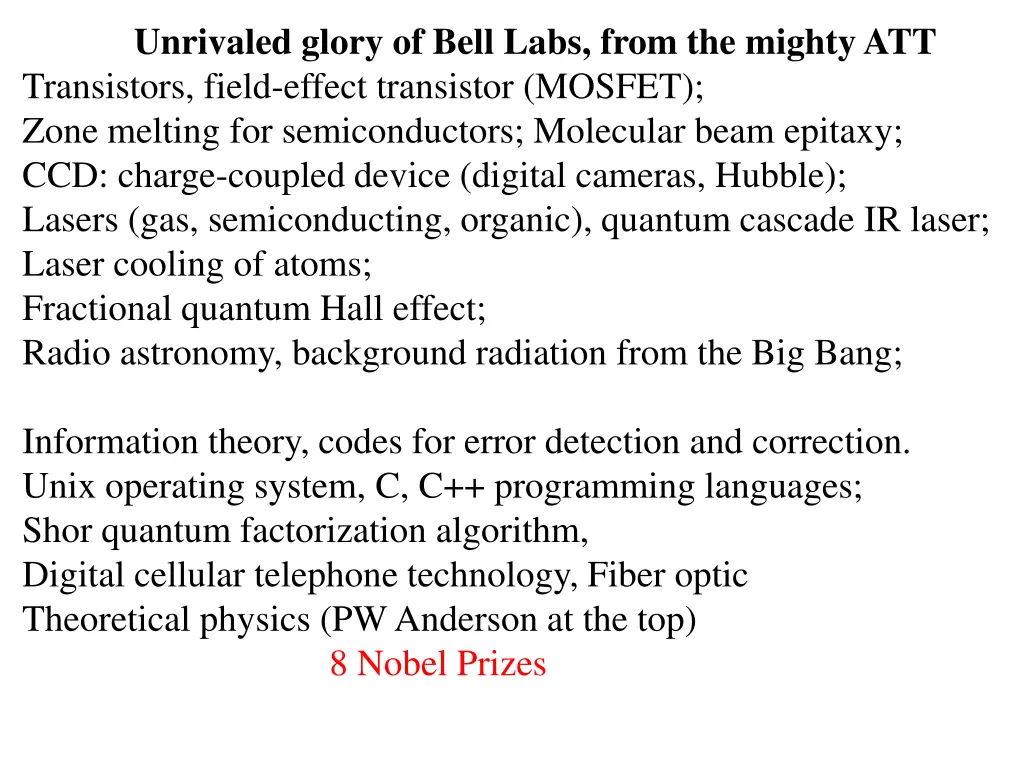 unrivaled glory of bell labs from the mighty