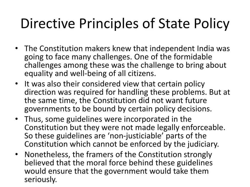 directive principles of state policy