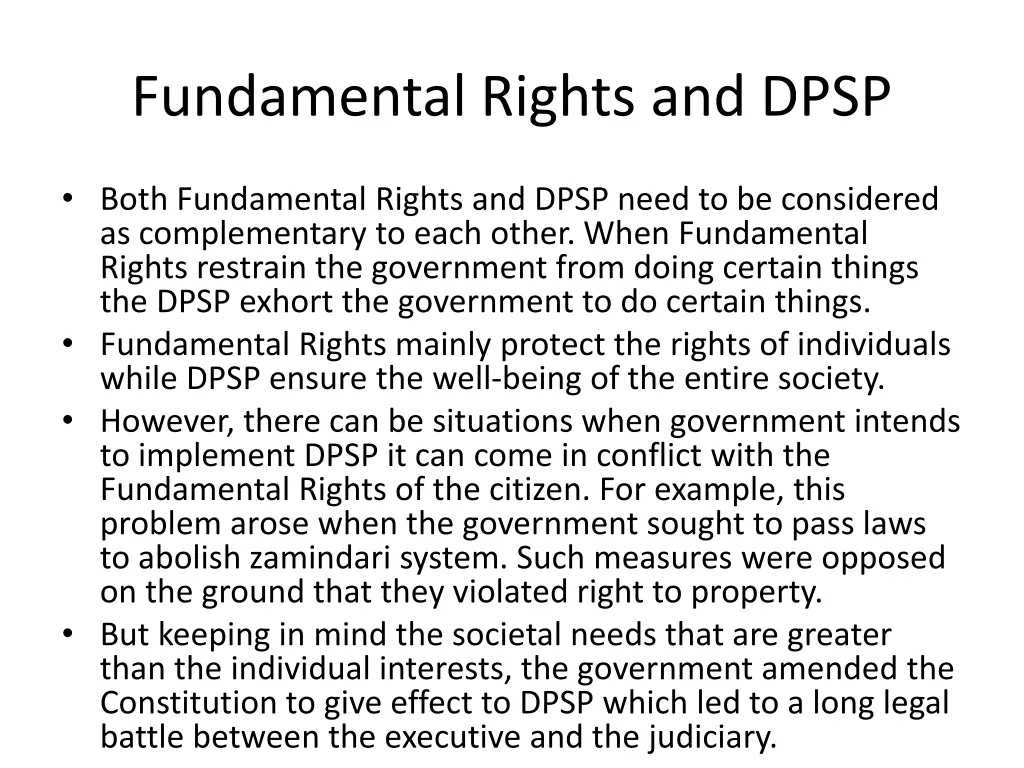 fundamental rights and dpsp