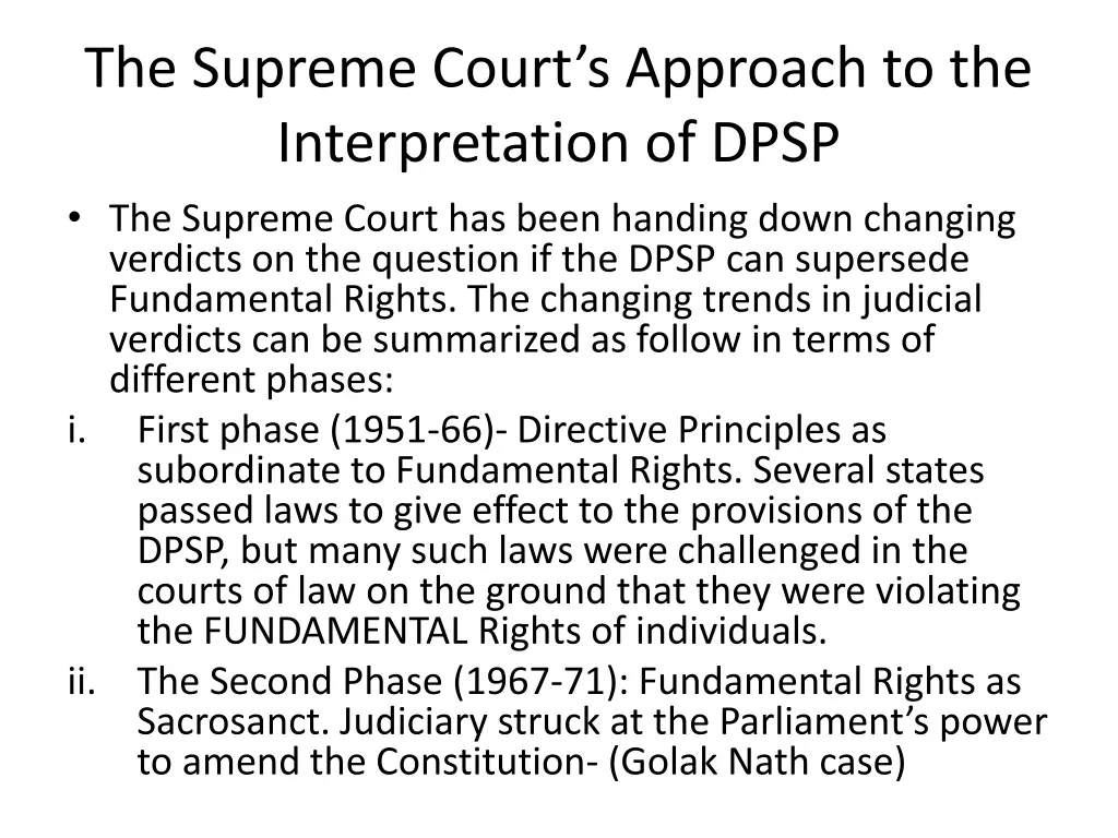 the supreme court s approach