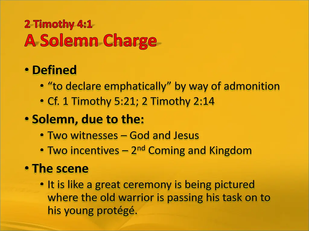 2 timothy 4 1 a solemn charge