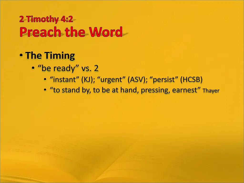 2 timothy 4 2 preach the word 6