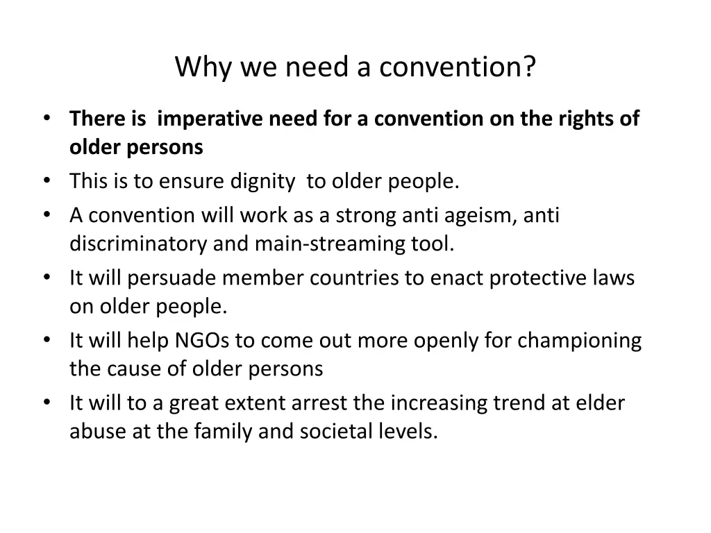 why we need a convention