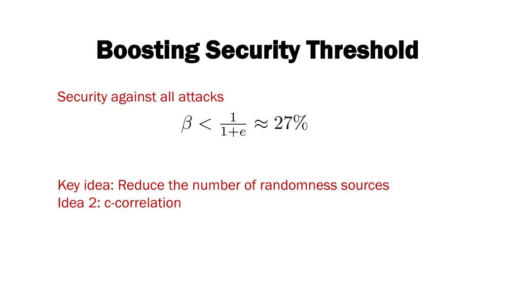 boosting security threshold boosting security 1