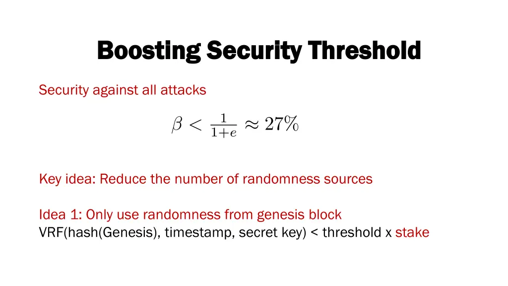 boosting security threshold boosting security