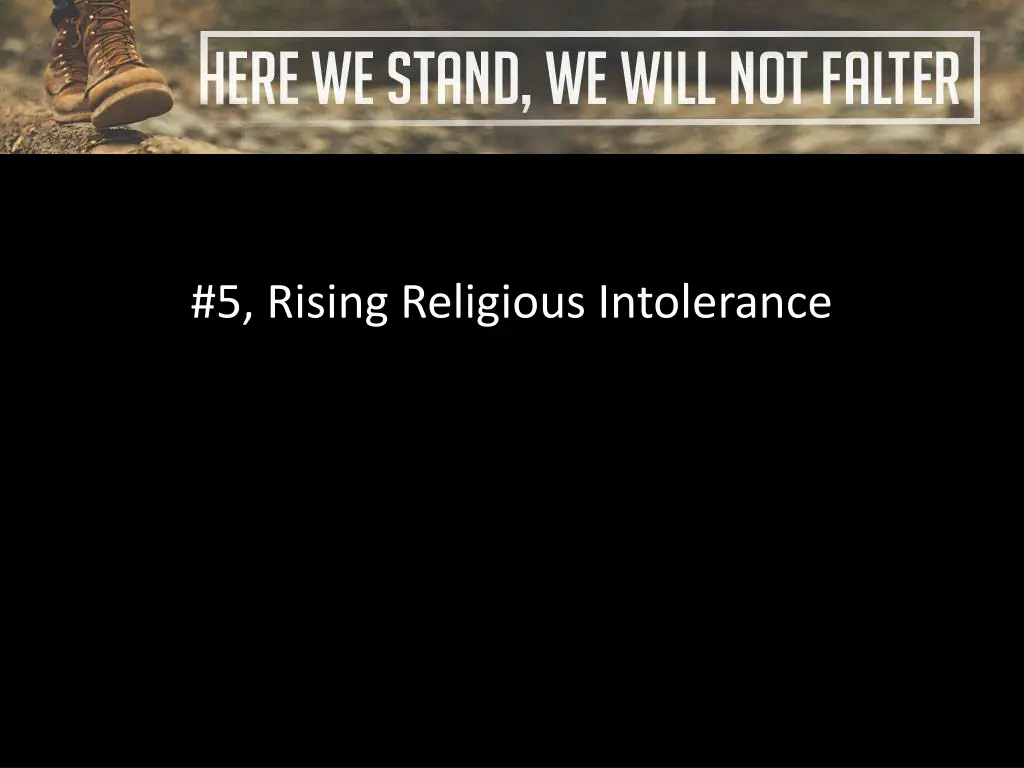 5 rising religious intolerance