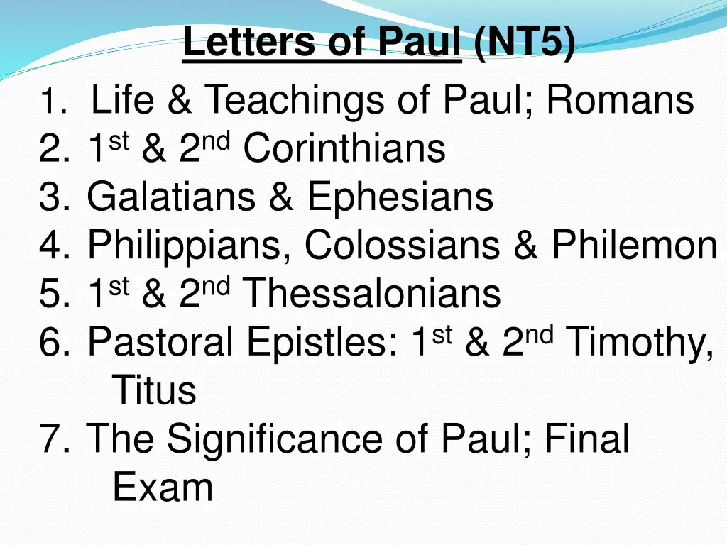 letters of paul nt5 1 life teachings of paul