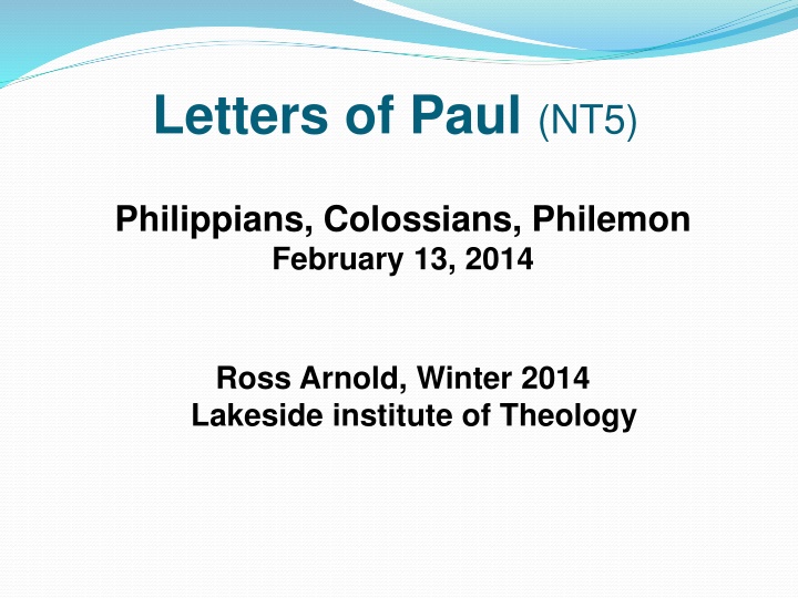 letters of paul nt5