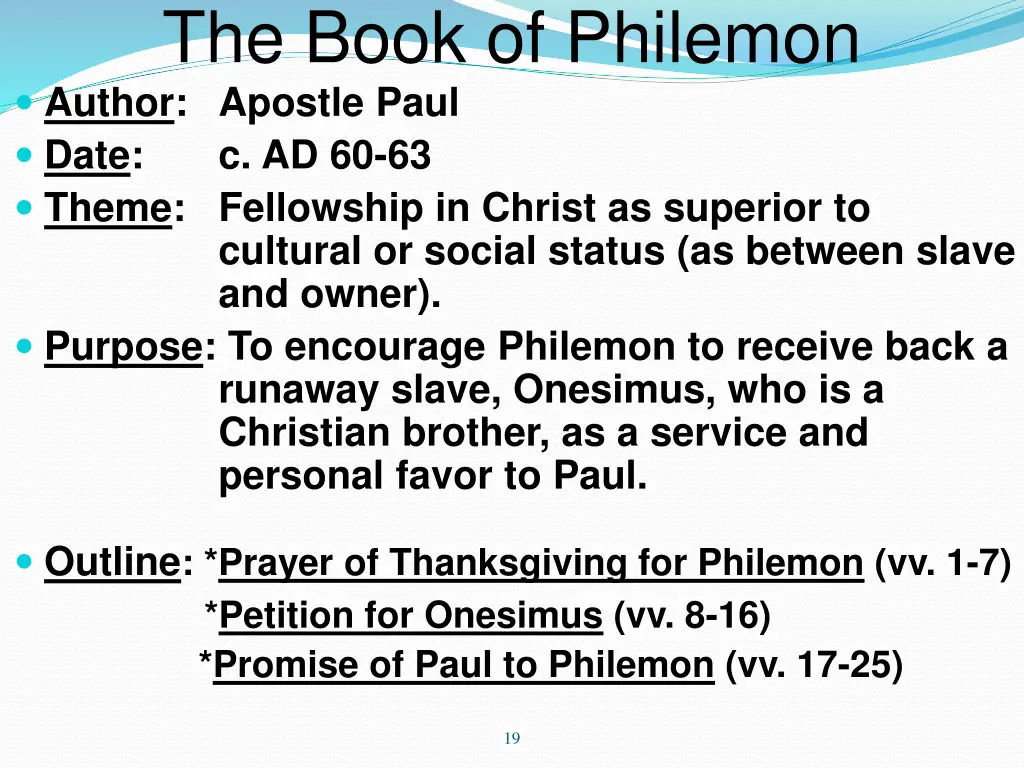 the book of philemon author apostle paul date