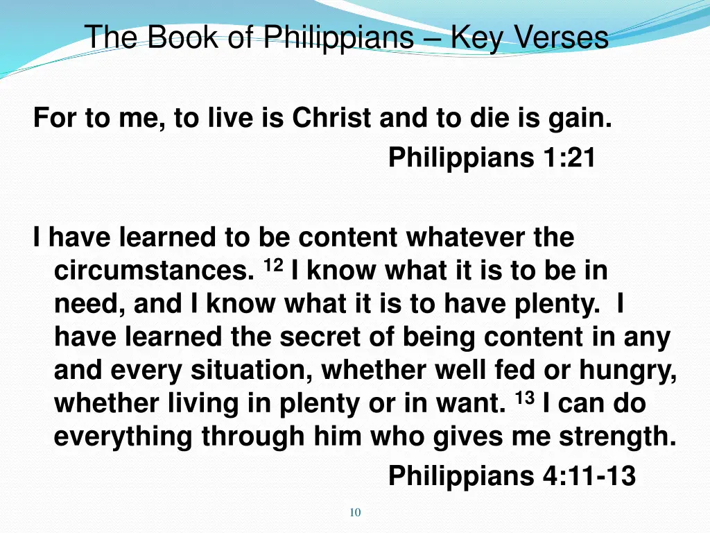 the book of philippians key verses