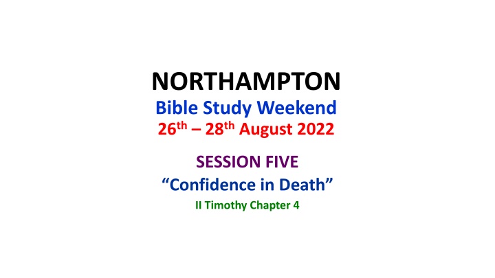 northampton bible study weekend