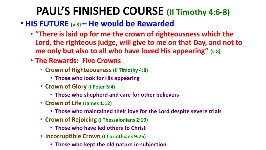 paul s finished course ii timothy