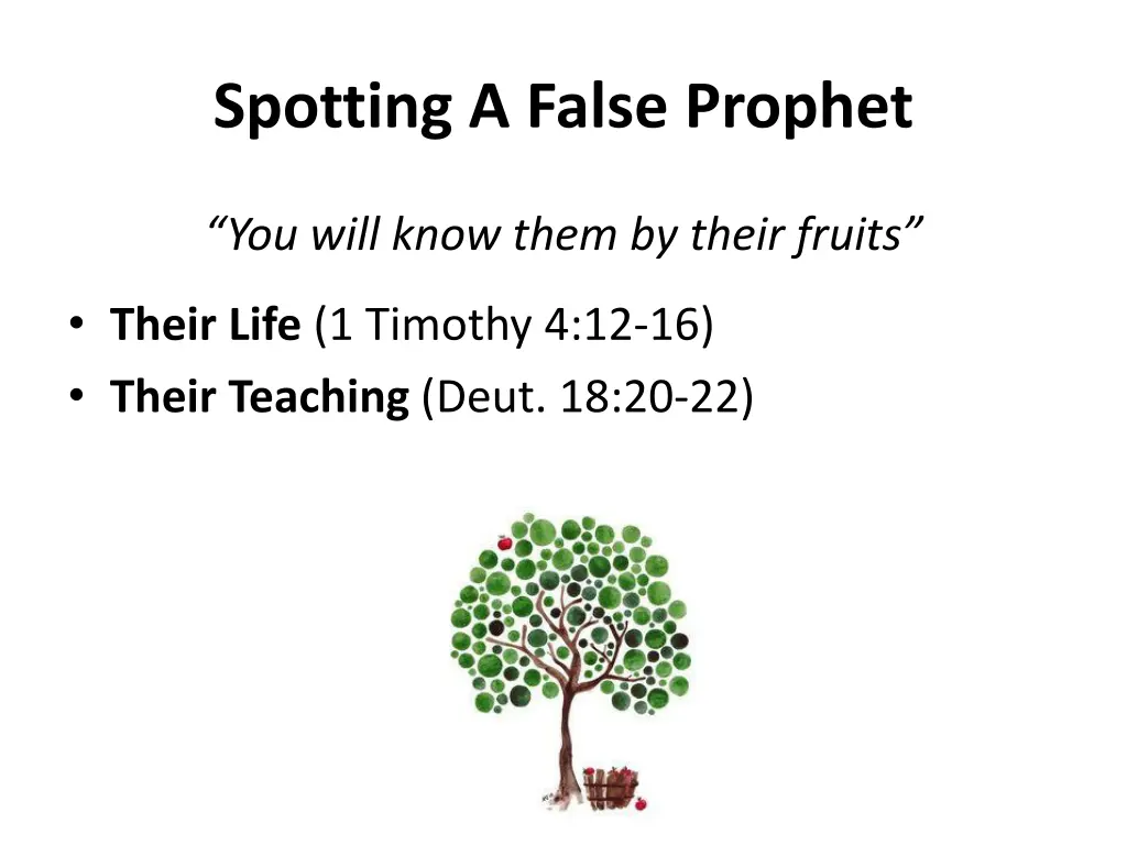 spotting a false prophet 1