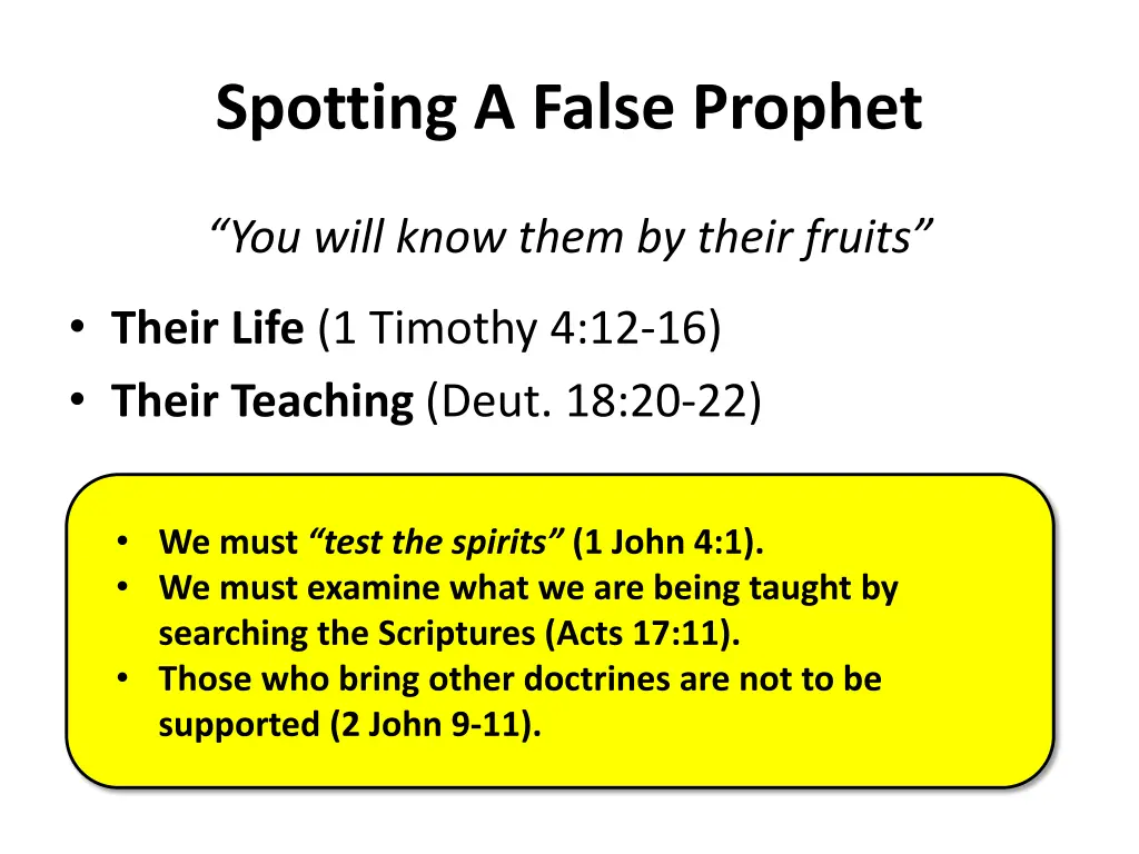 spotting a false prophet 2