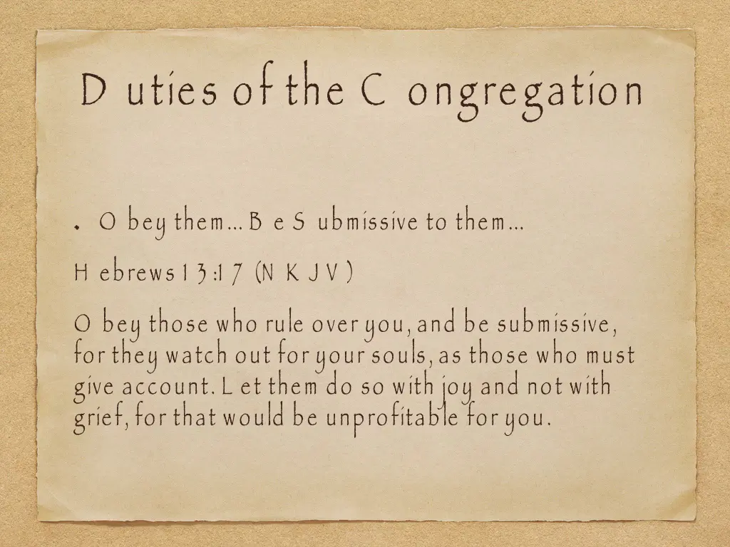 d uties of the c ongregation 2