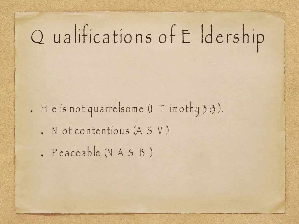 q ualifications of e ldership 11