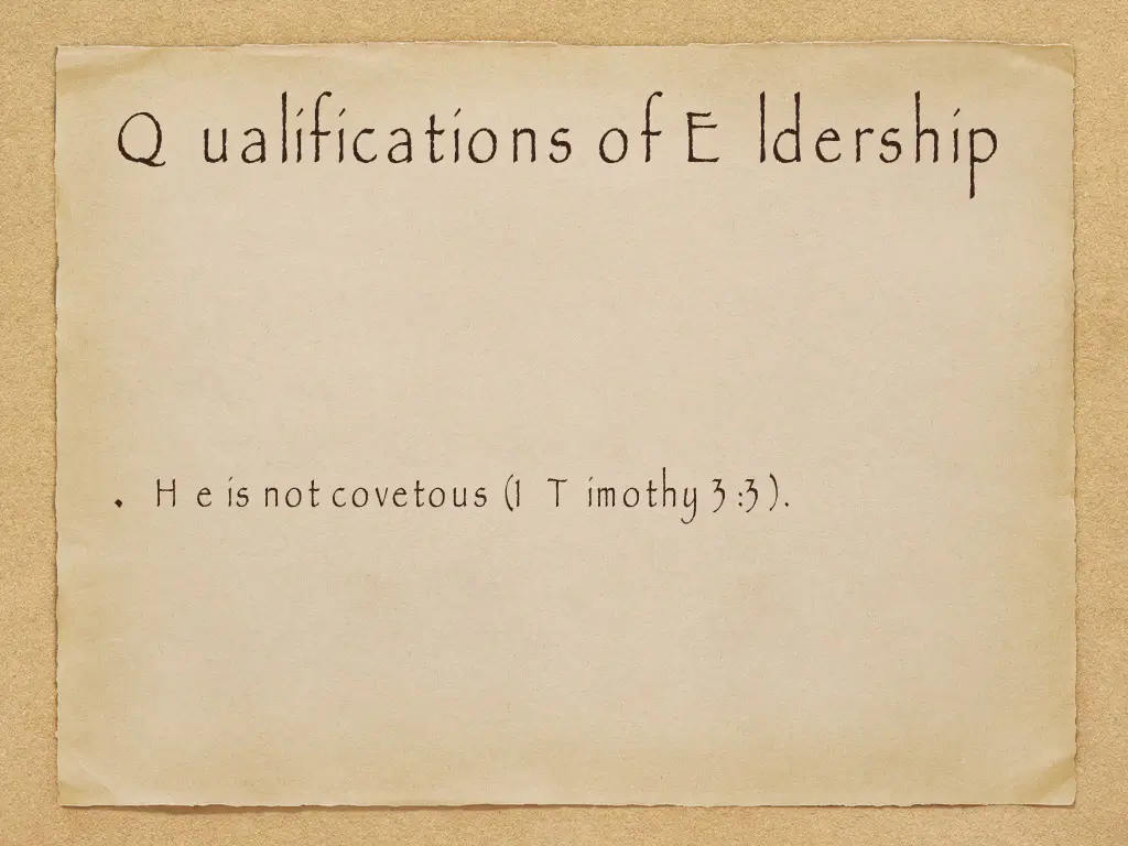 q ualifications of e ldership 12