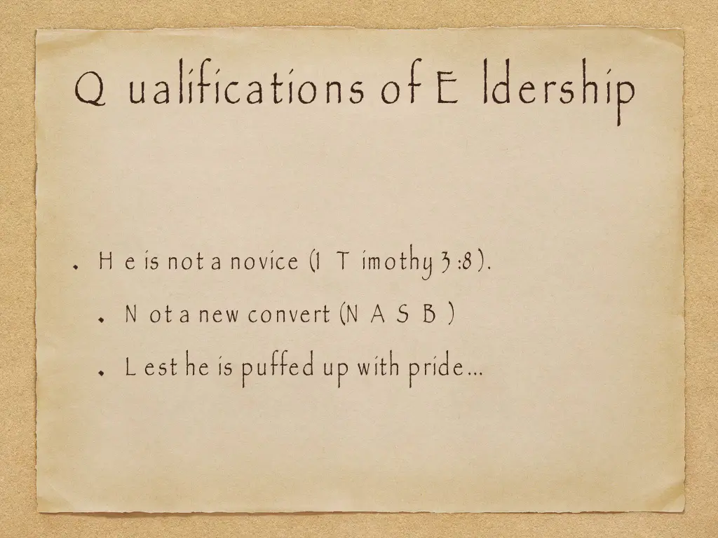 q ualifications of e ldership 14