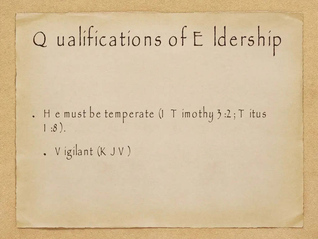 q ualifications of e ldership 3