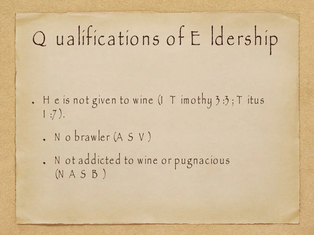 q ualifications of e ldership 8