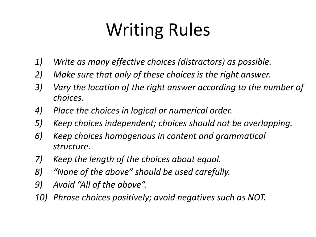 writing rules 2