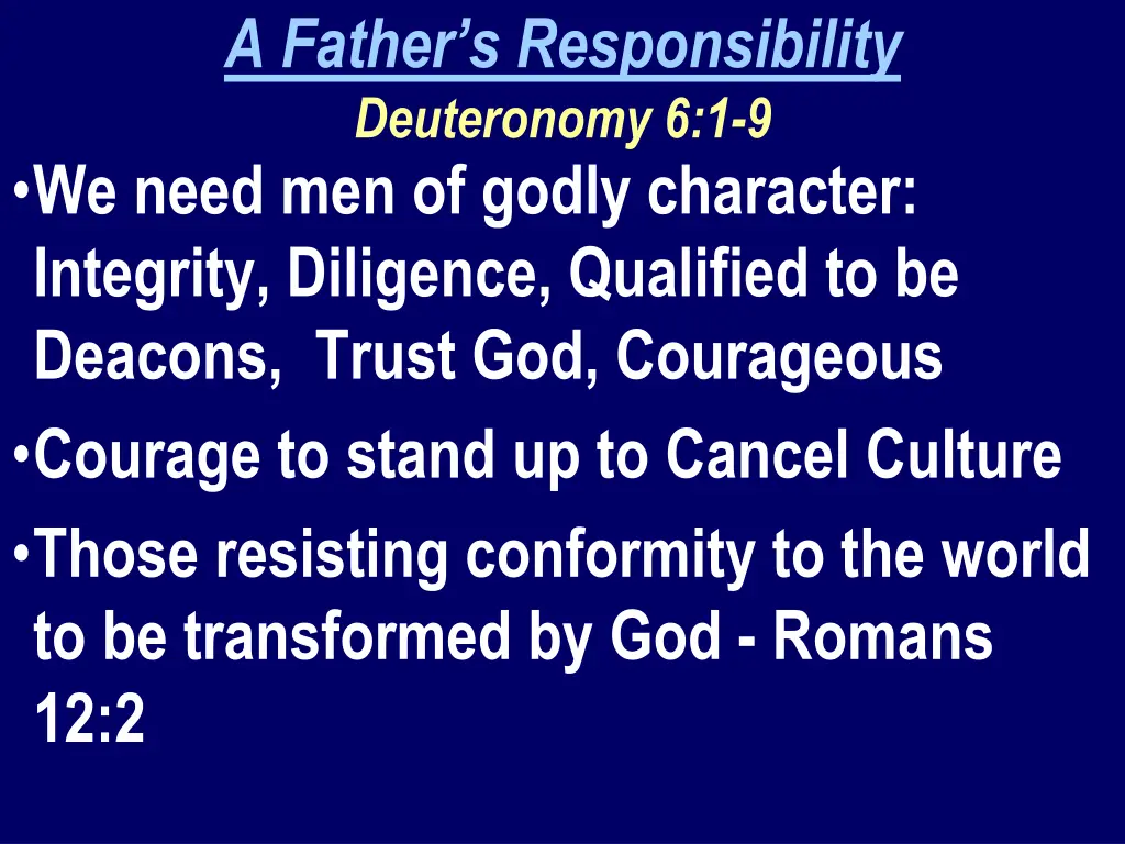 a father s responsibility deuteronomy