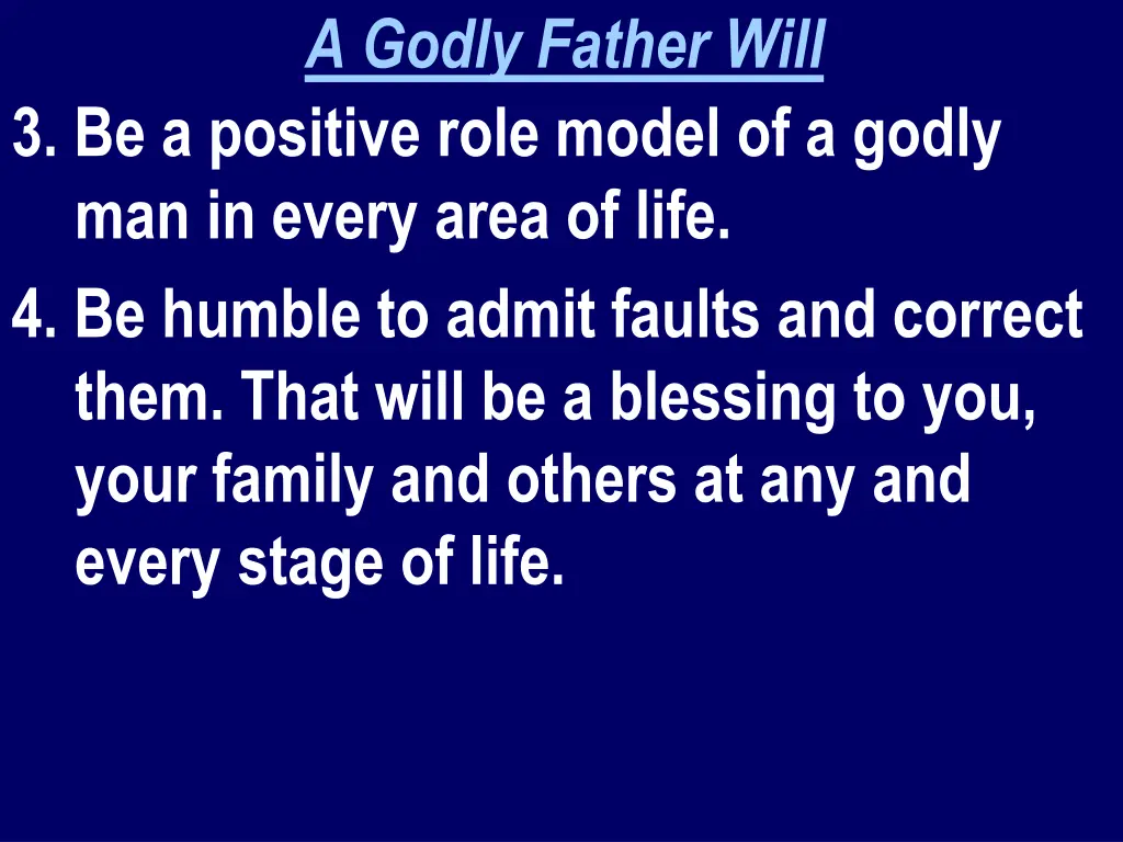 a godly father will 1