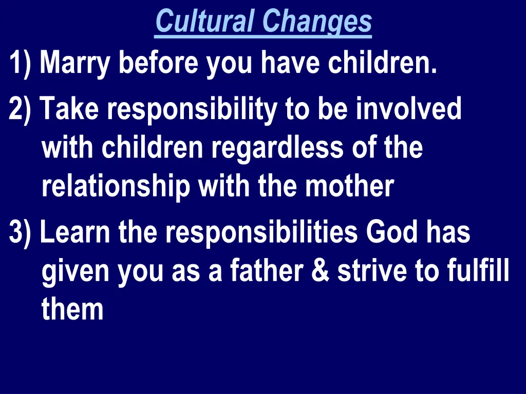 cultural changes 1