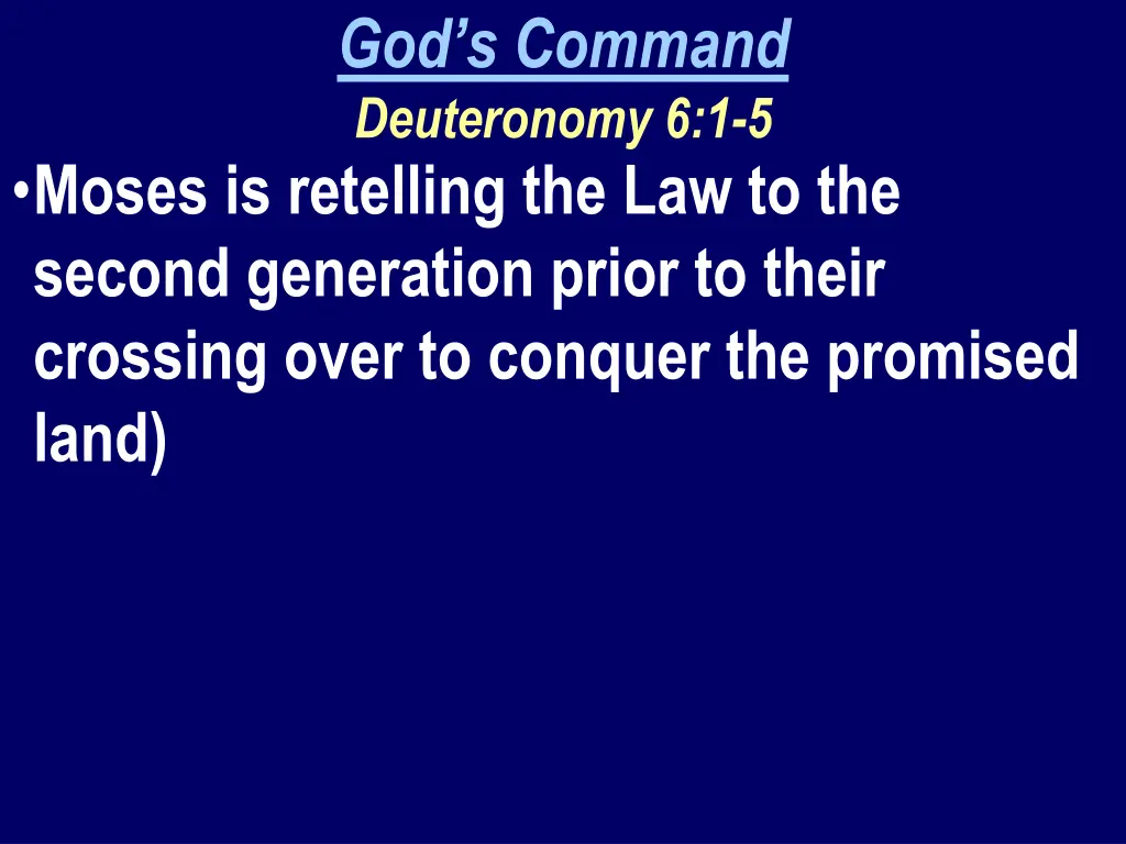 god s command deuteronomy 6 1 5