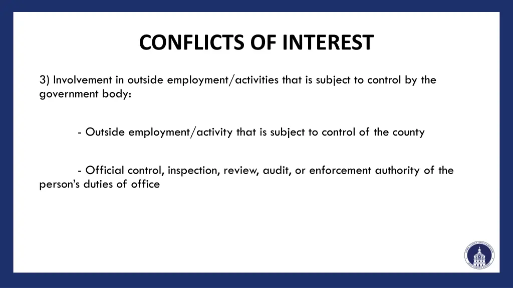 conflicts of interest 3