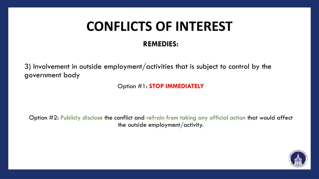 conflicts of interest 5