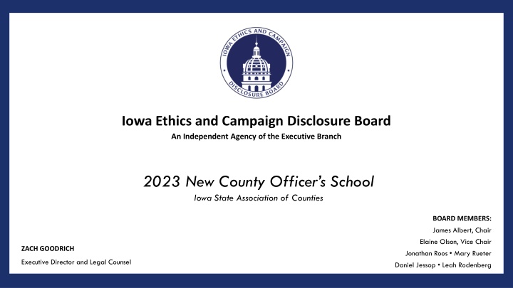 iowa ethics and campaign disclosure board