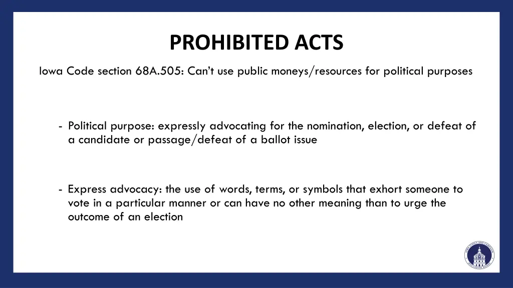 prohibited acts 1