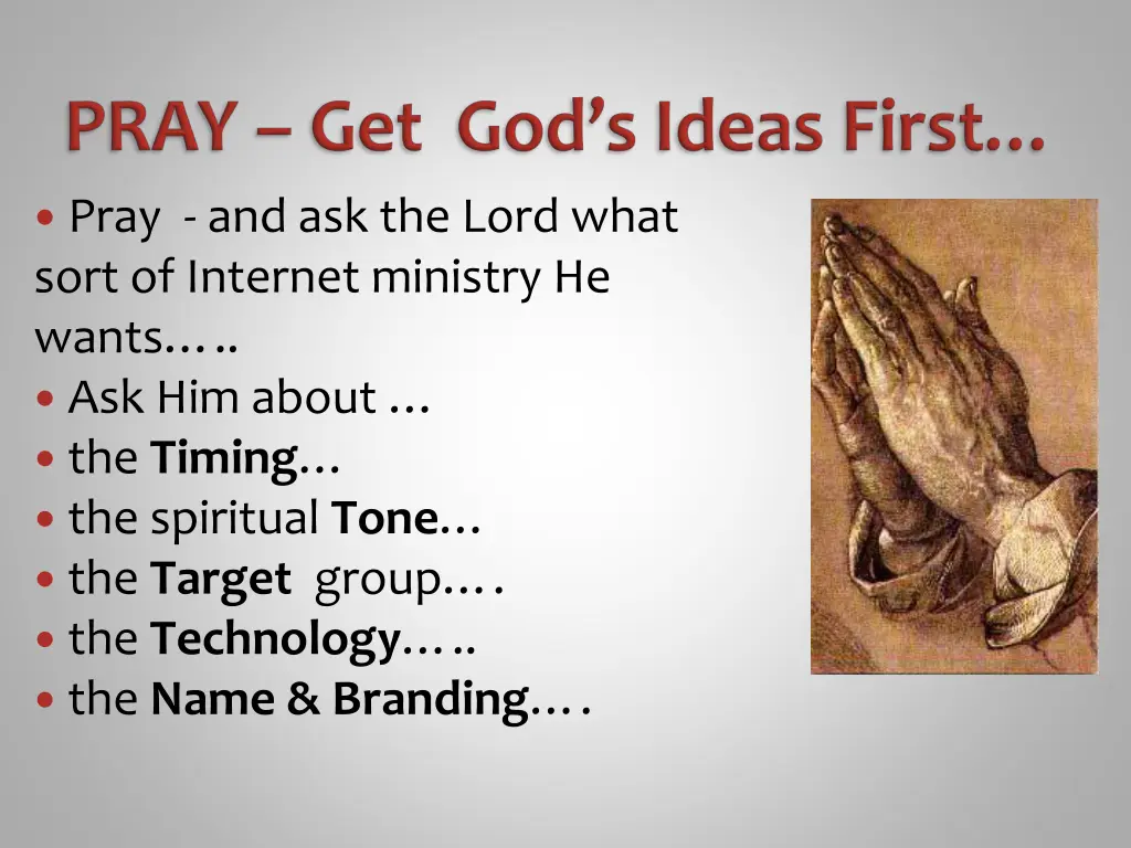 pray and ask the lord what sort of internet