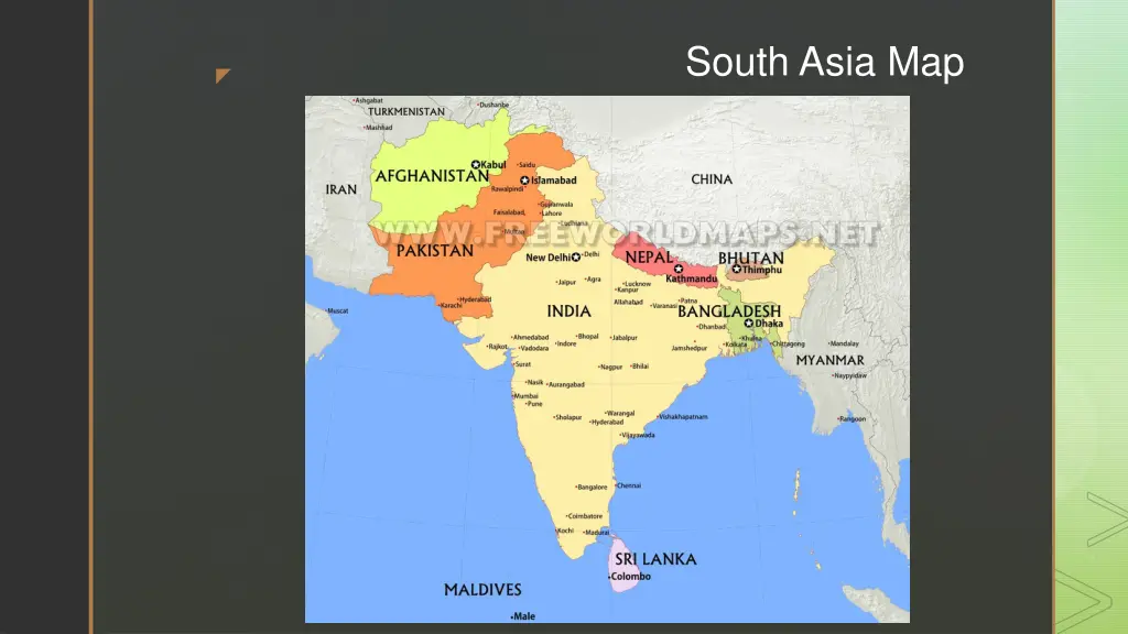 south asia map